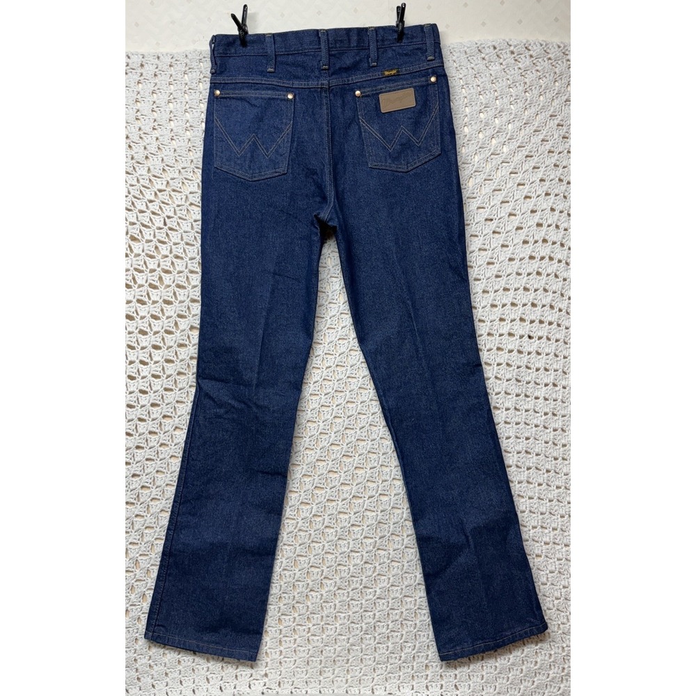 Wrangler Western Jeans Mens Size 33x33 Dark Blue Denim Cowboy 100% Cotton 936DEN